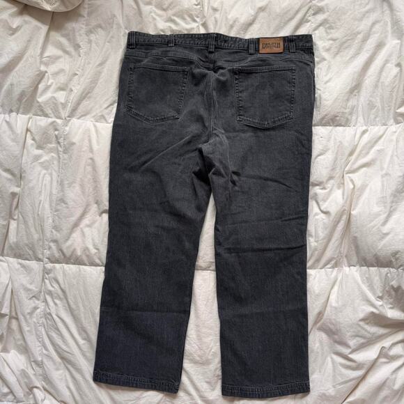 Duluth Trading Company 44x30 Black distressed relaxed wide leg jeans distressed - Picture 5 of 8